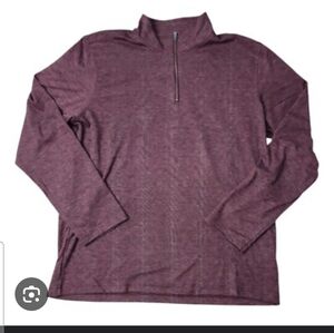 GAP Men's Burgandy Half Zip-Up Sweater